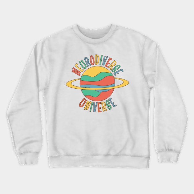 Vintage Autism Awareness, Neurodiverse Universe Crewneck Sweatshirt by WaBastian